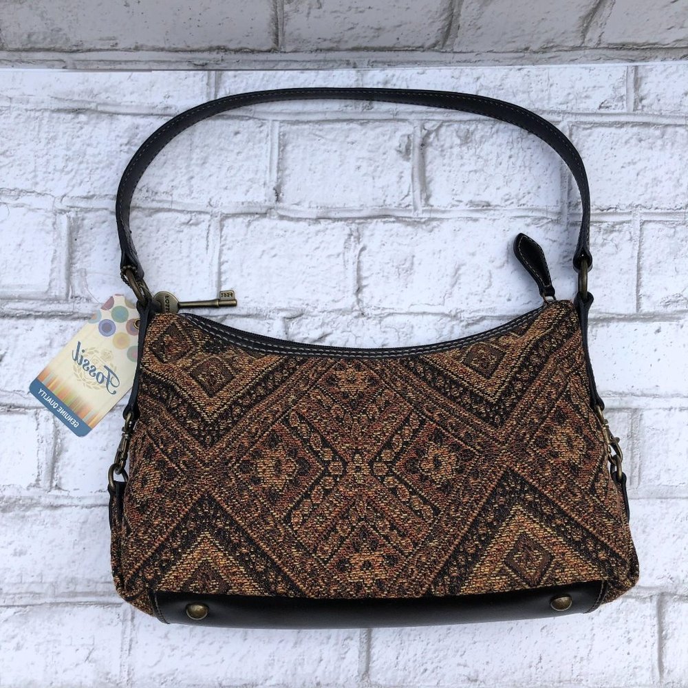 Fossil Tapestry Shoulder Bag NWT